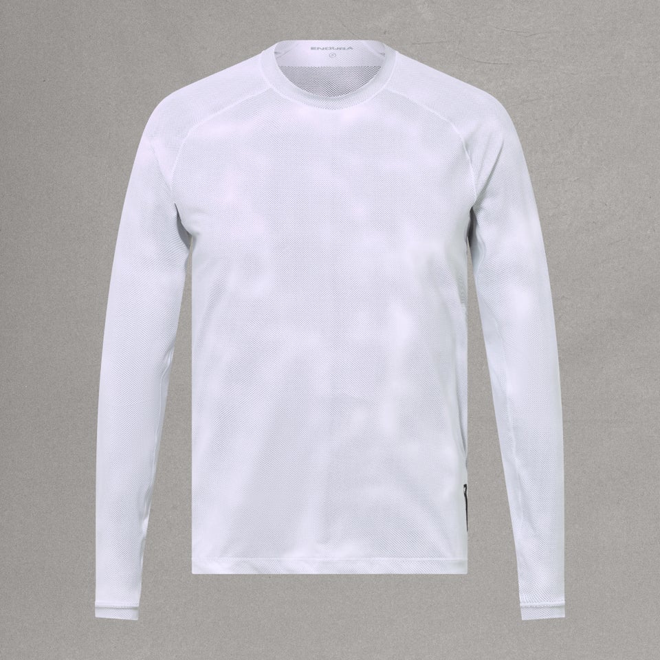 Herren AllTrack Rout L/A Tech T-Shirt - Weiß