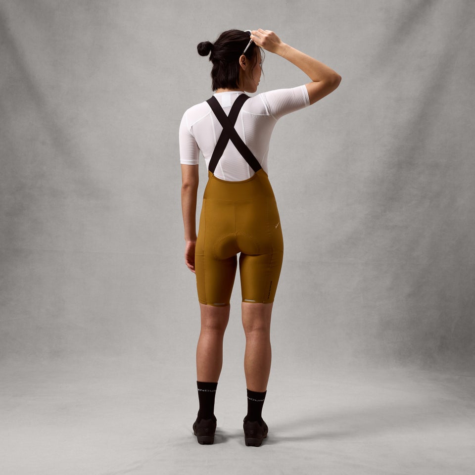Damen AllTrack Ride Bib Shorts - Trail Bronze