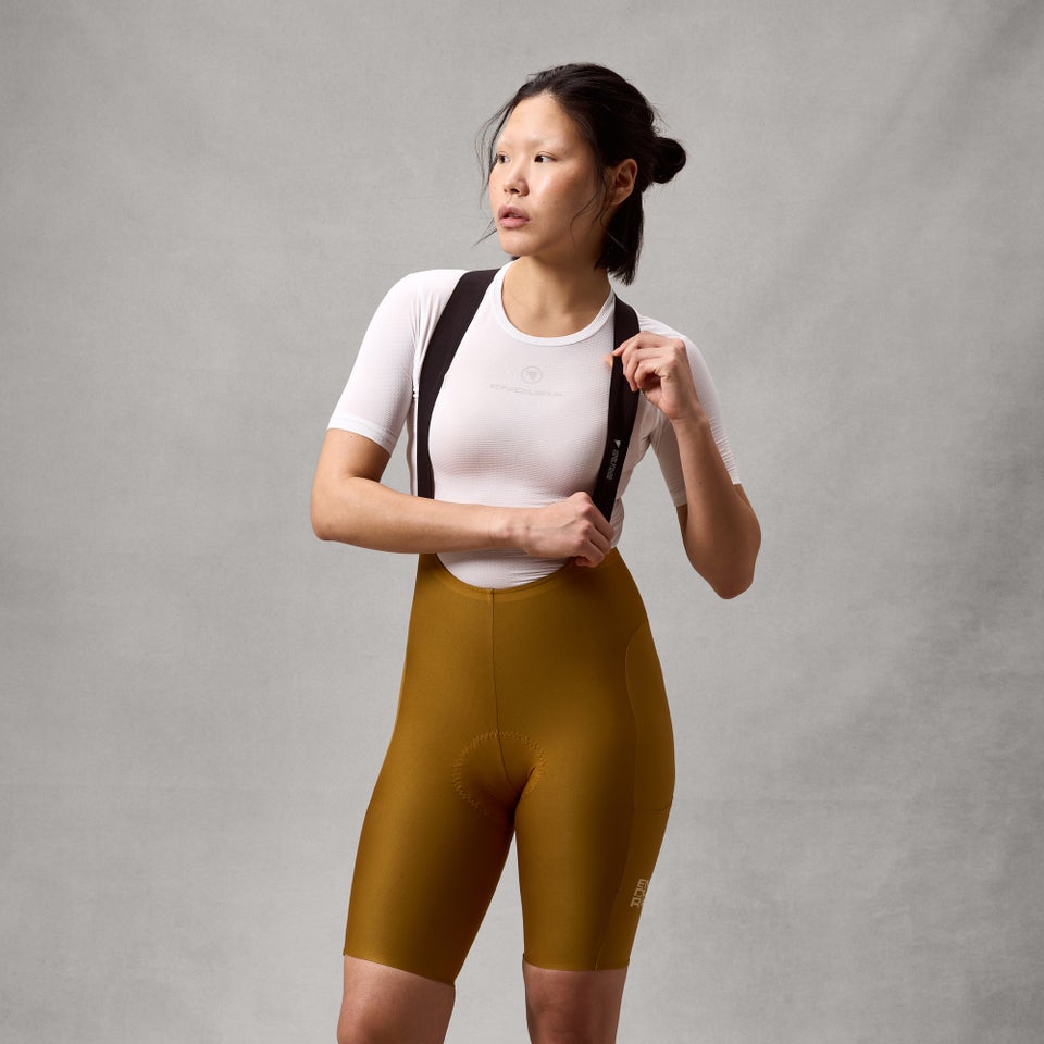 Damen AllTrack Ride Bib Shorts - Trail Bronze
