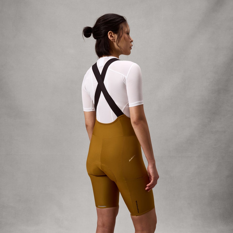 Damen AllTrack Ride Bib Shorts - Trail Bronze