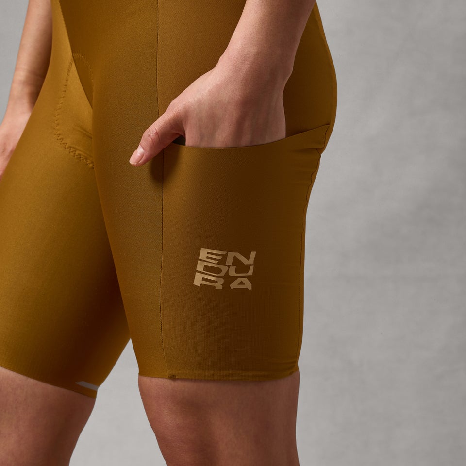 Damen AllTrack Ride Bib Shorts - Trail Bronze
