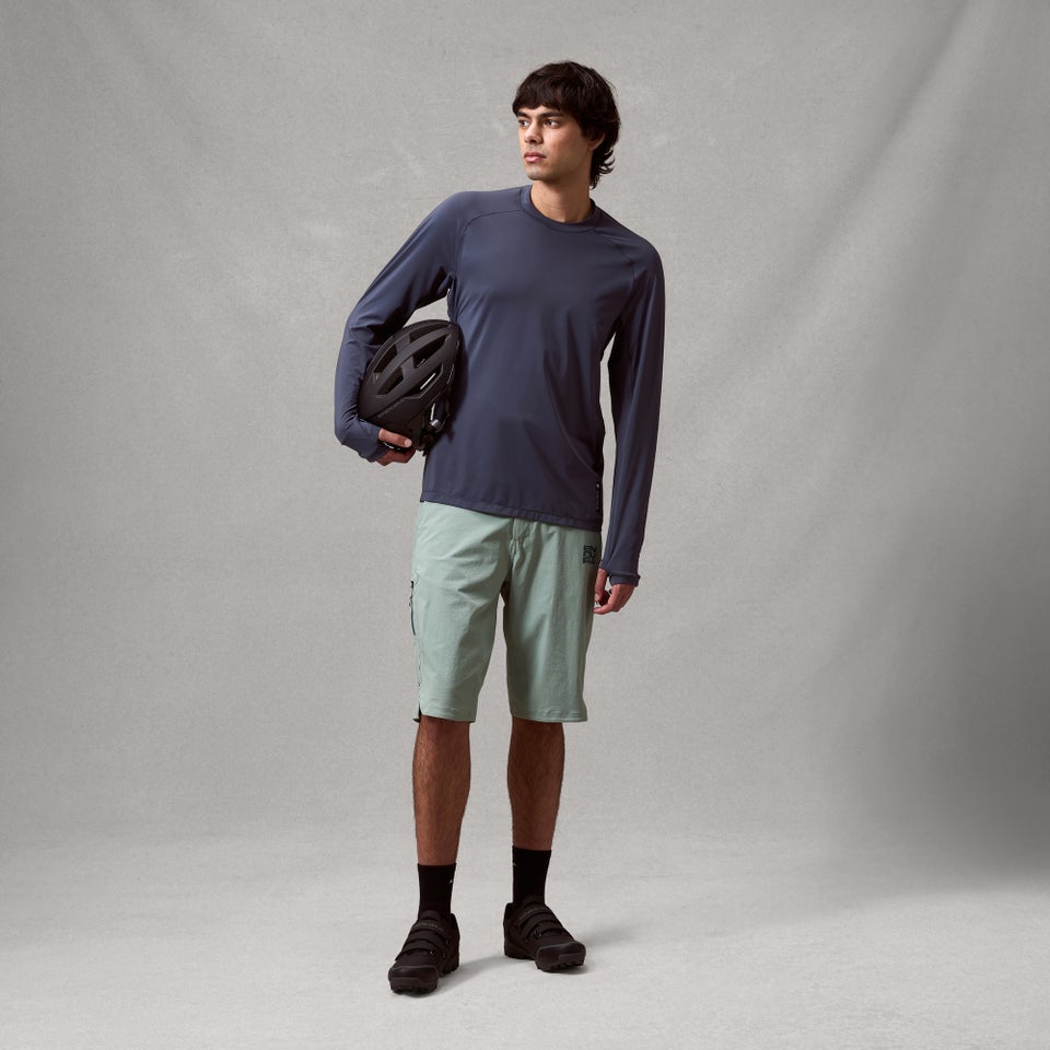 Herren AllTrack Rout L/A Tech T-Shirt - Carbon Grau