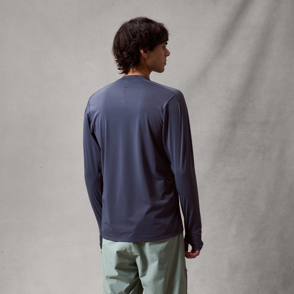 Herren AllTrack Rout L/A Tech T-Shirt - Carbon Grau