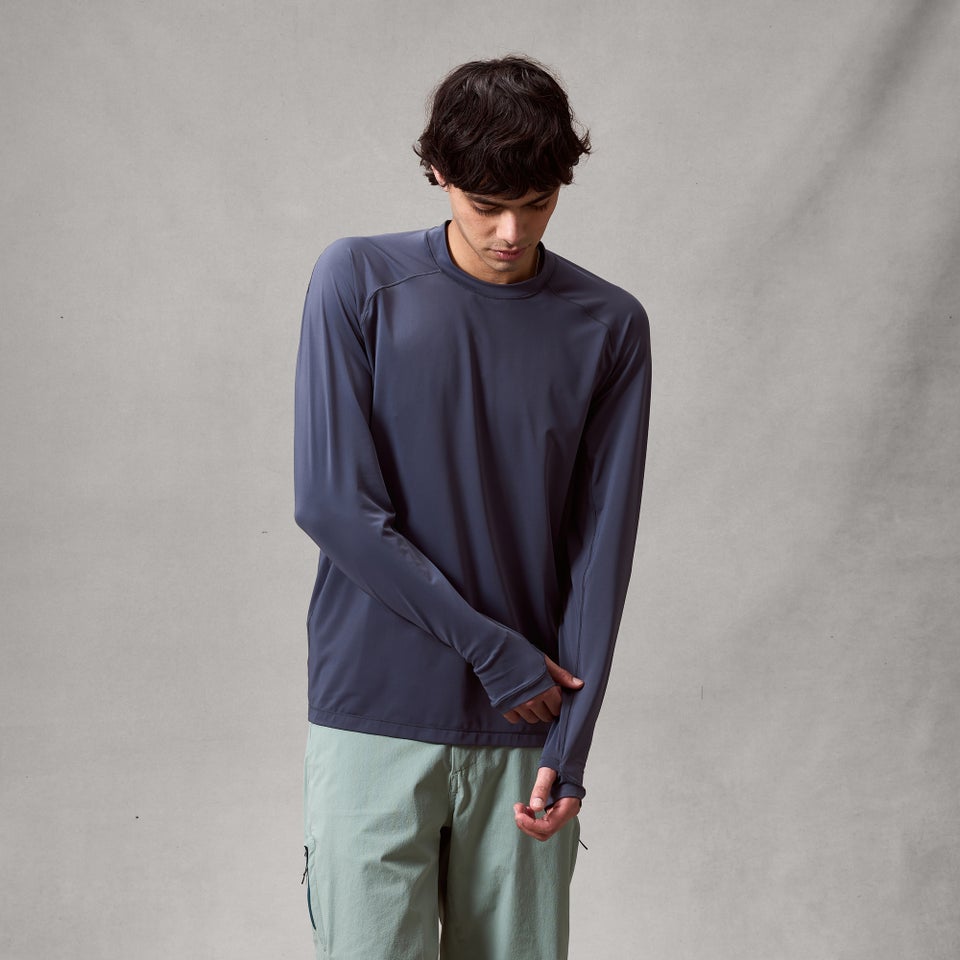 Herren AllTrack Rout L/A Tech T-Shirt - Carbon Grau