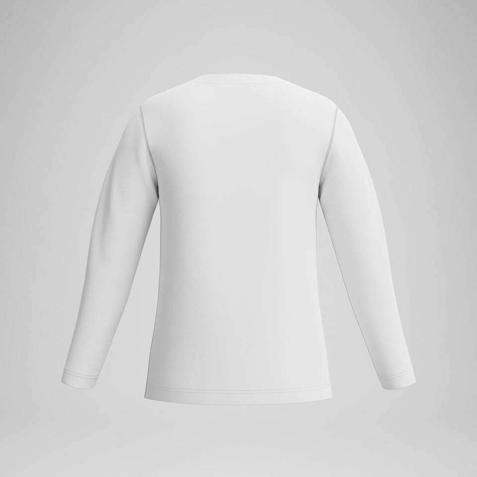 Maillot de bain à manches longues graphique pour garçons, blanc