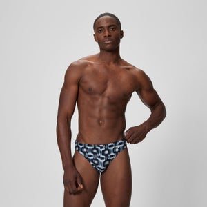 Men's The Speedo Printed 1.5" Brief Gray/Black