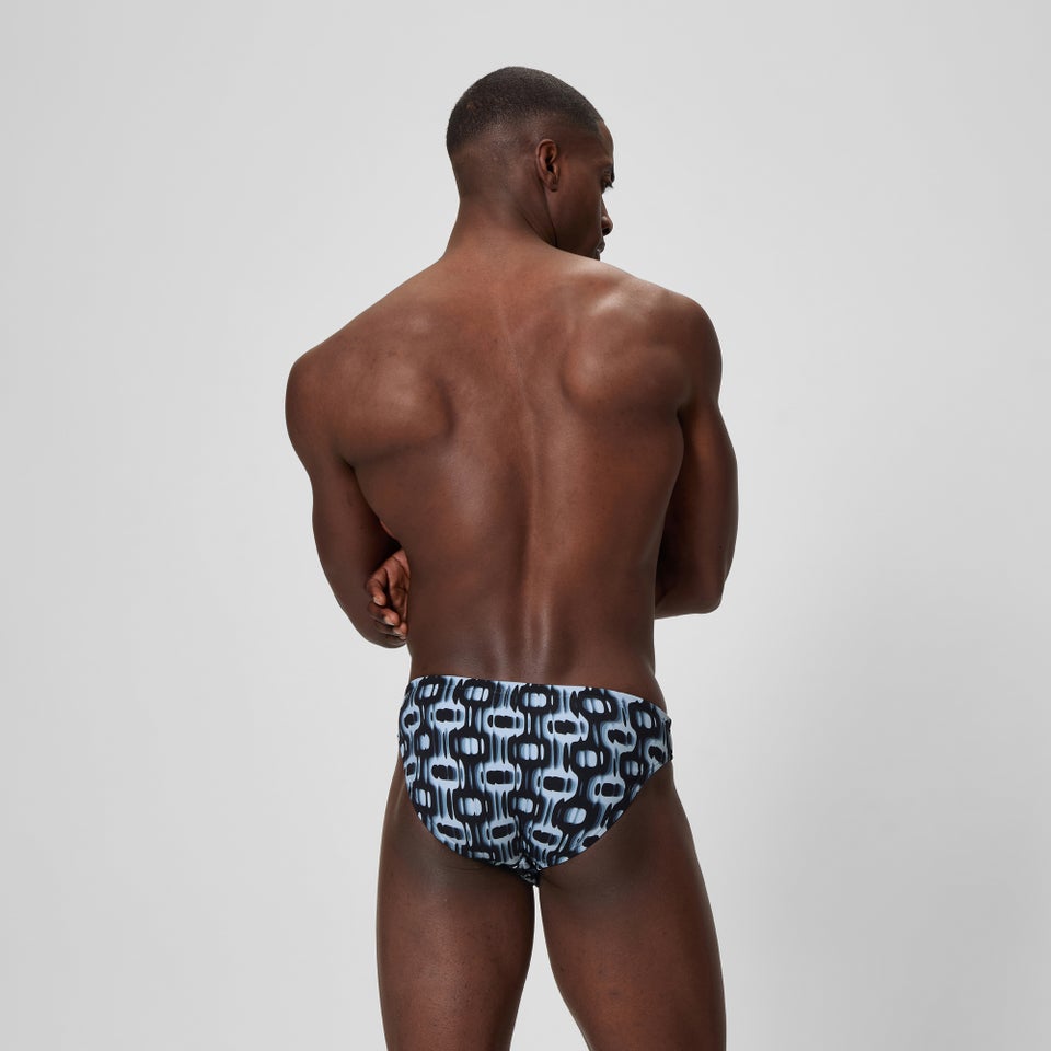 Men's The Speedo Printed 1.5" Brief Gray/Black
