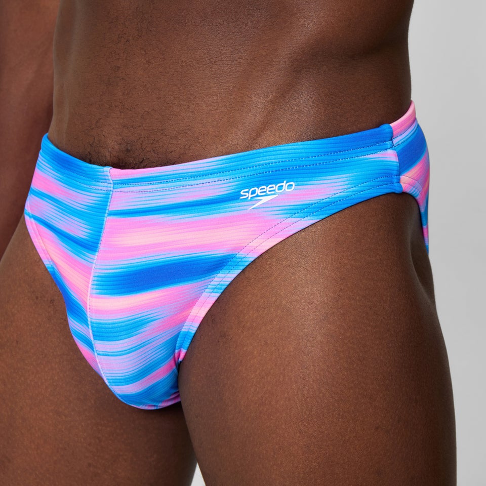 Men's The Speedo Printed 1.5" Brief Blue