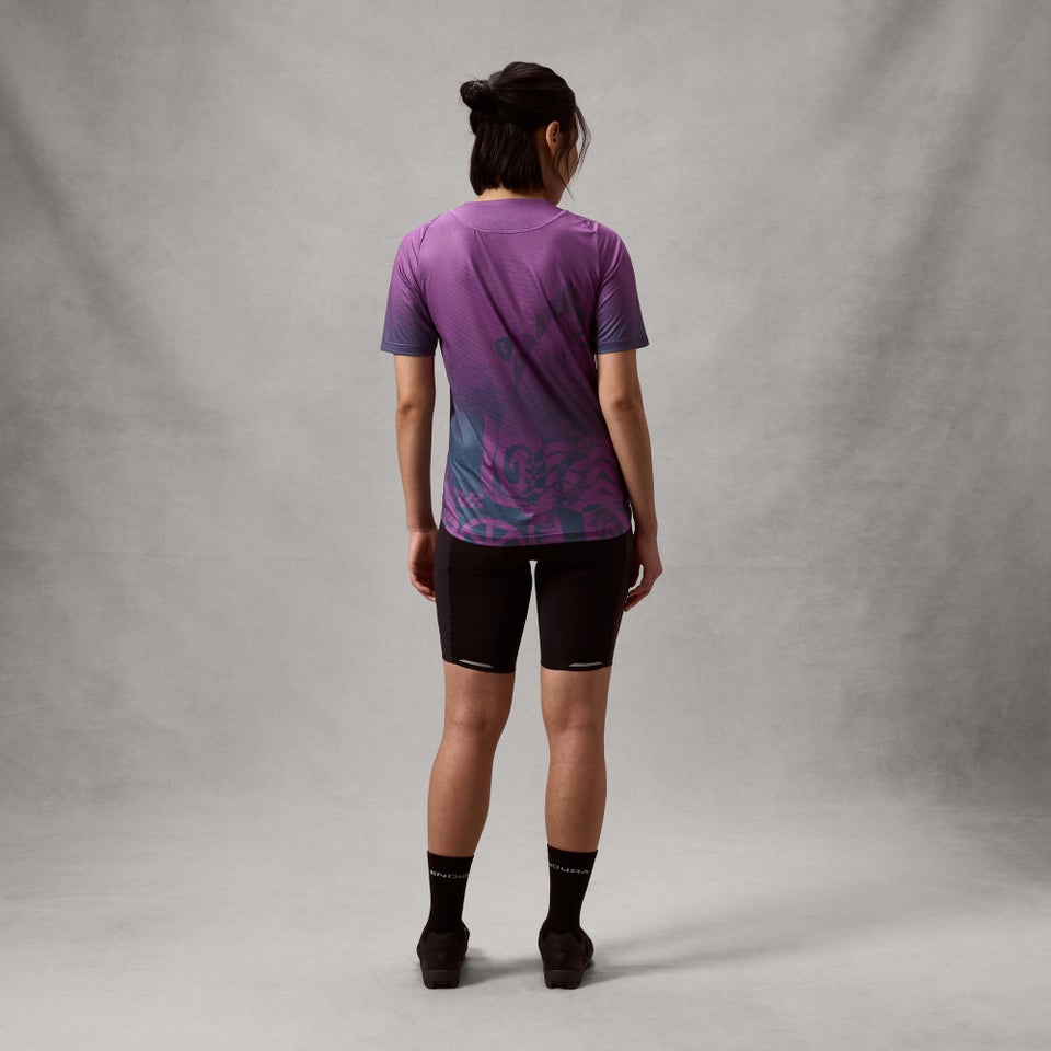 Damen SingleTrack K/A Print T-Shirt - Endura Violett
