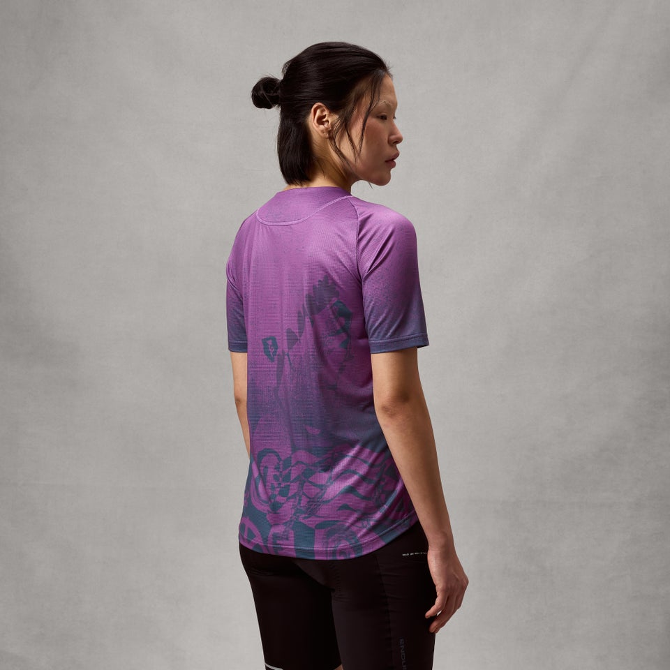 Damen SingleTrack K/A Print T-Shirt - Endura Violett