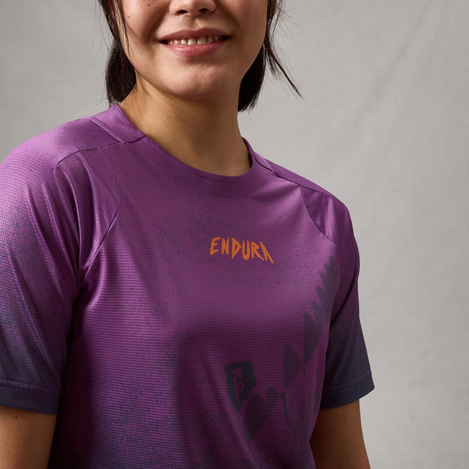 Damen SingleTrack K/A Print T-Shirt - Endura Violett