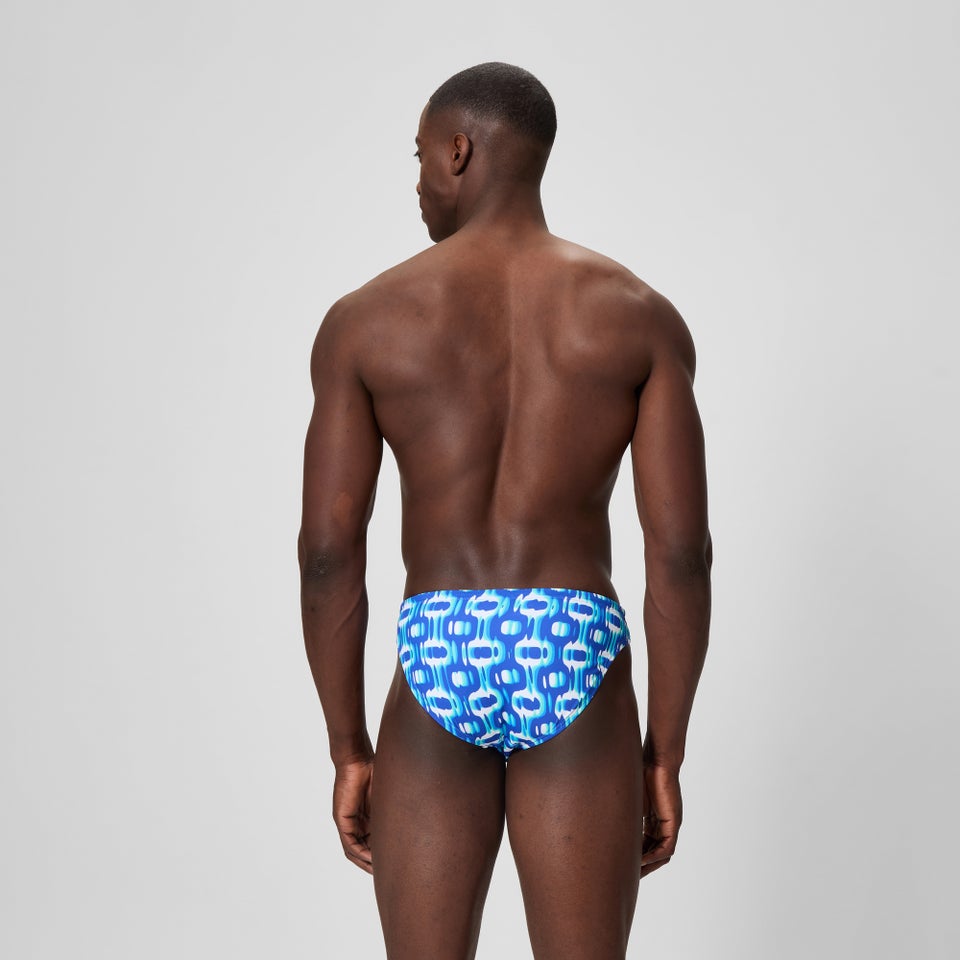 Men's The Speedo Printed 1.5" Brief Blue