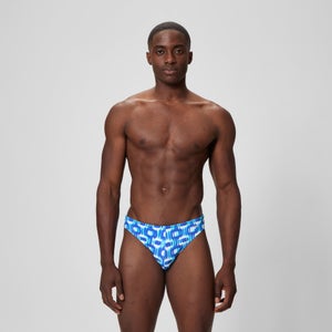 Men's The Speedo Printed 1.5" Brief Blue