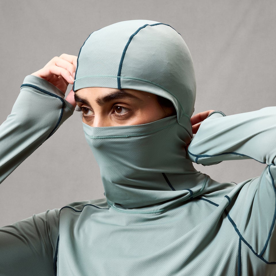 Damen AllTrack Rout Scuba Hoodie - Salbei Grün