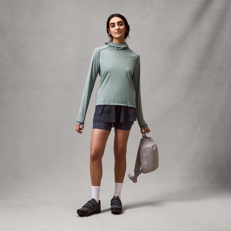 Damen AllTrack Rout Scuba Hoodie - Salbei Grün