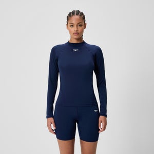 Maillot dermoprotecteur à manches longues Endurance+ pour femmes, bleu marine