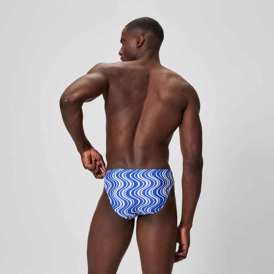 Men's Beachstar Printed 2" Brief Blue/White