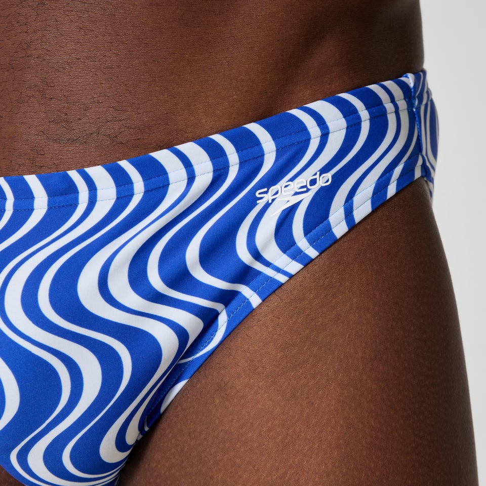 Men's Beachstar Printed 2" Brief Blue/White