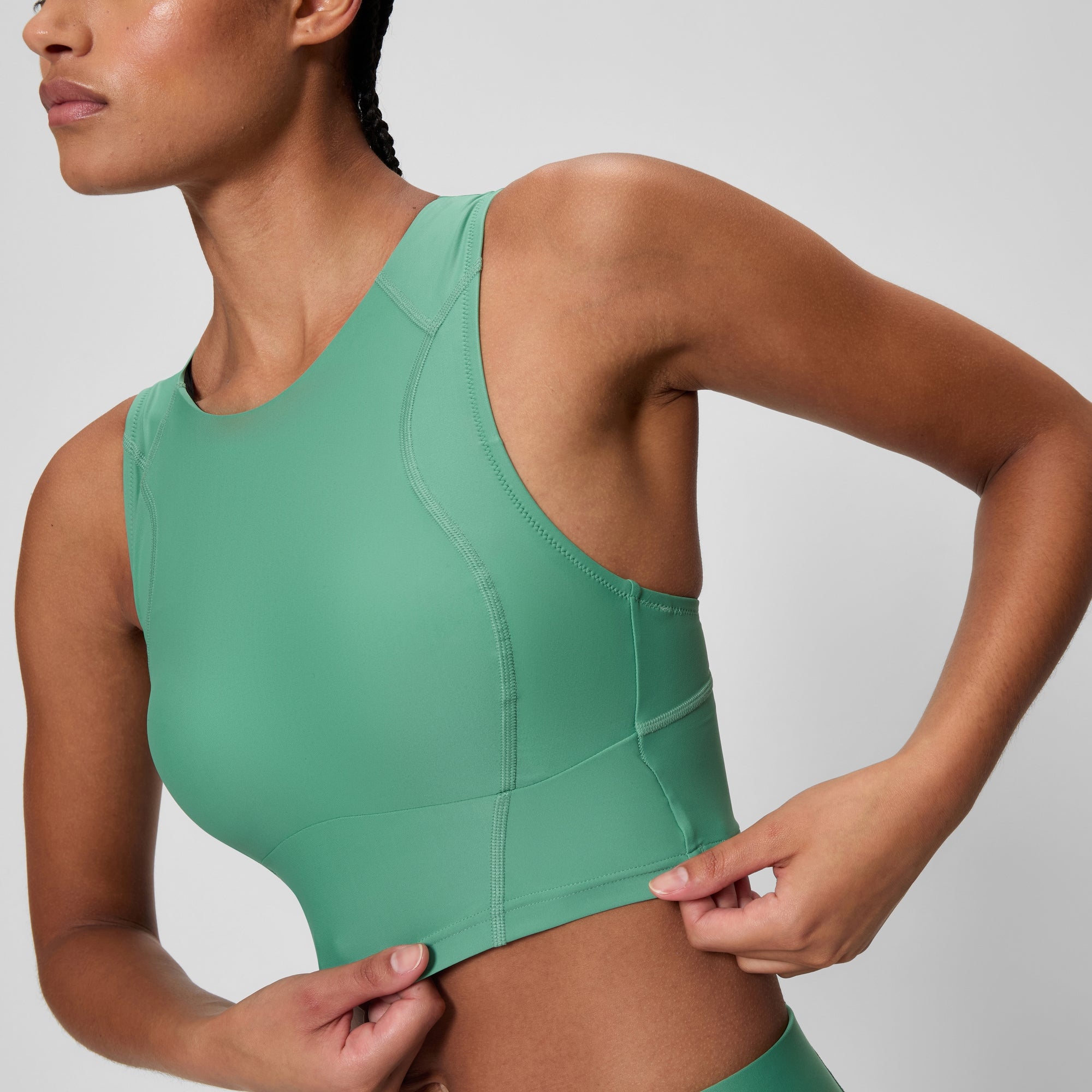 Women's Ocean Flex Crop Top Green | Speedo USA