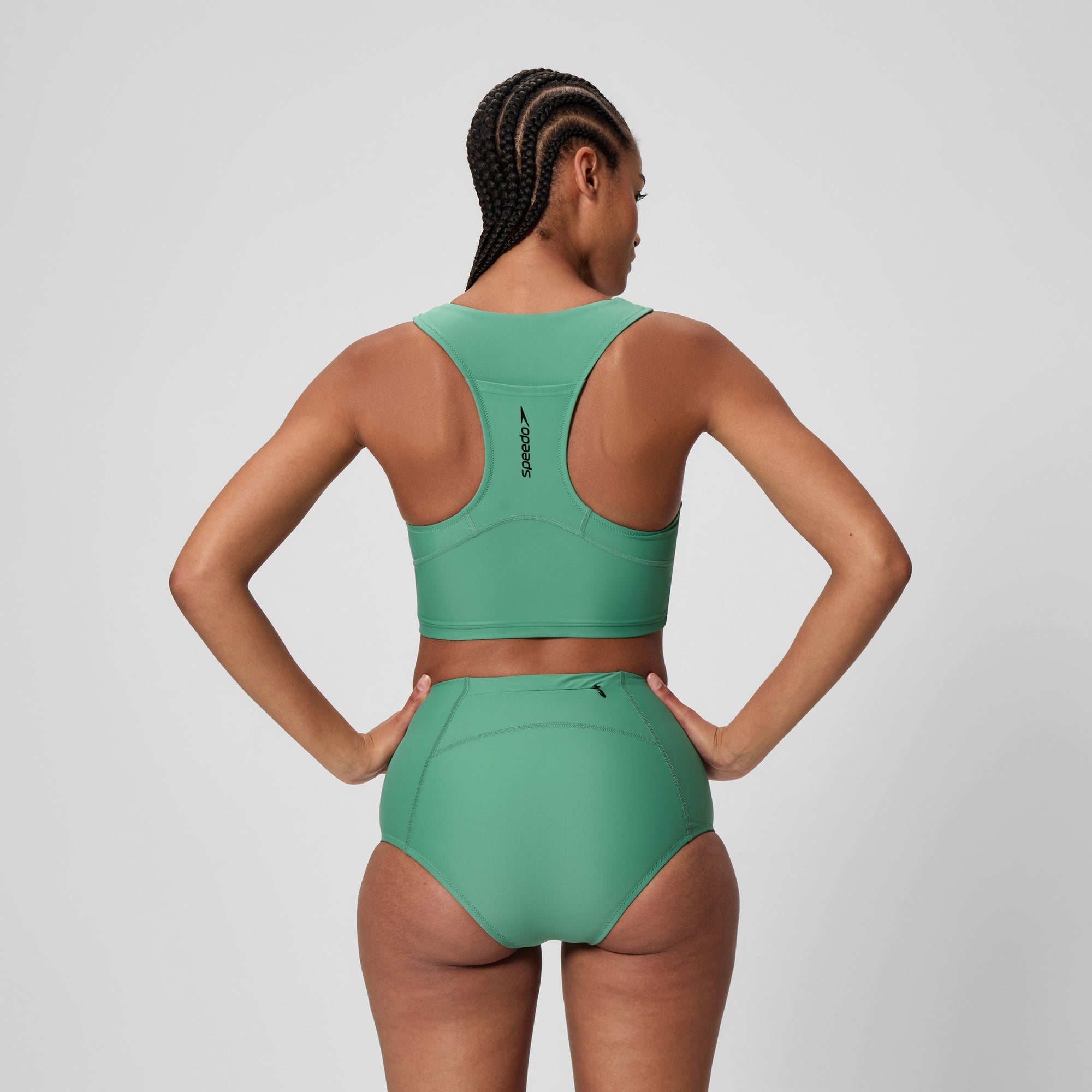 O 新品 speedo UltraStrech カップ付 カップ付 ルースンニー Women's Ocean Flex Crop Top Green | Speedo USA