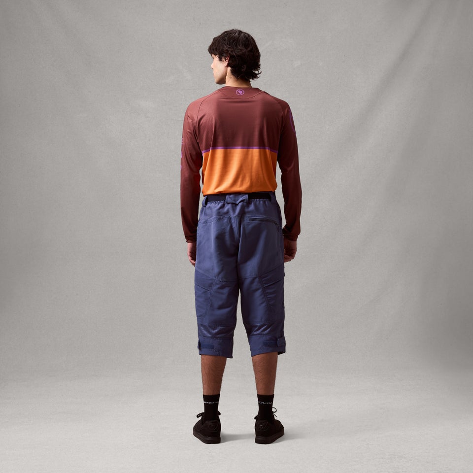 Herren Hummvee 3/4 Shorts mit Innenhose - Indigo Rock