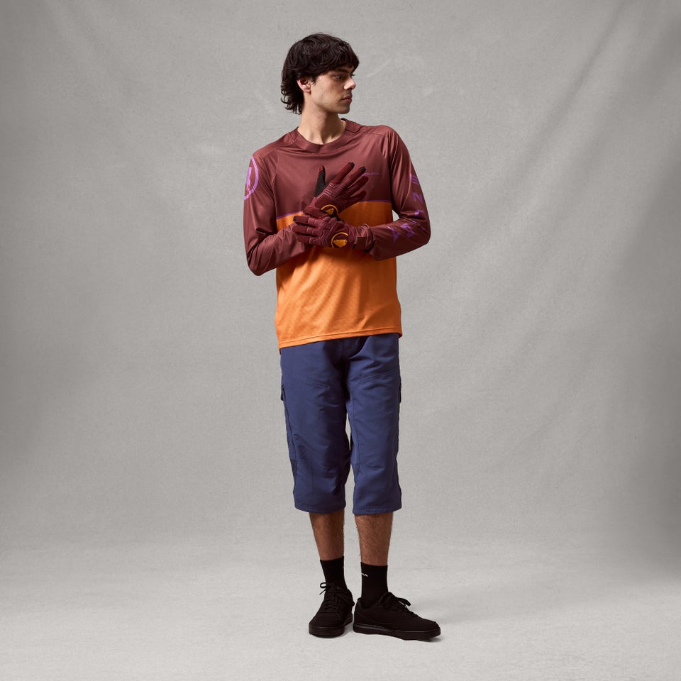 Herren Hummvee 3/4 Shorts mit Innenhose - Indigo Rock