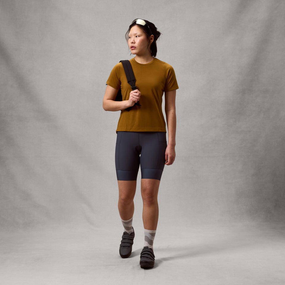 Damen Loop Shorts - Carbon Grau