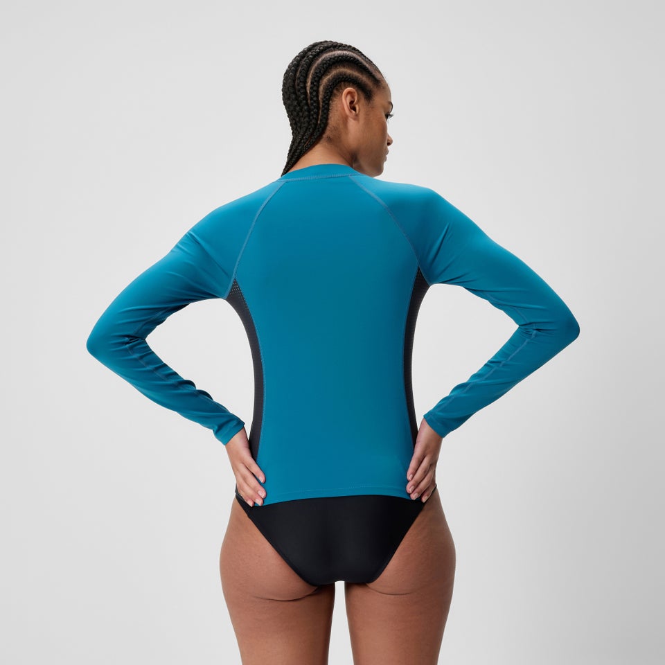 Women's Scuba Flex Long Sleeve Rashguard Blue/Black
