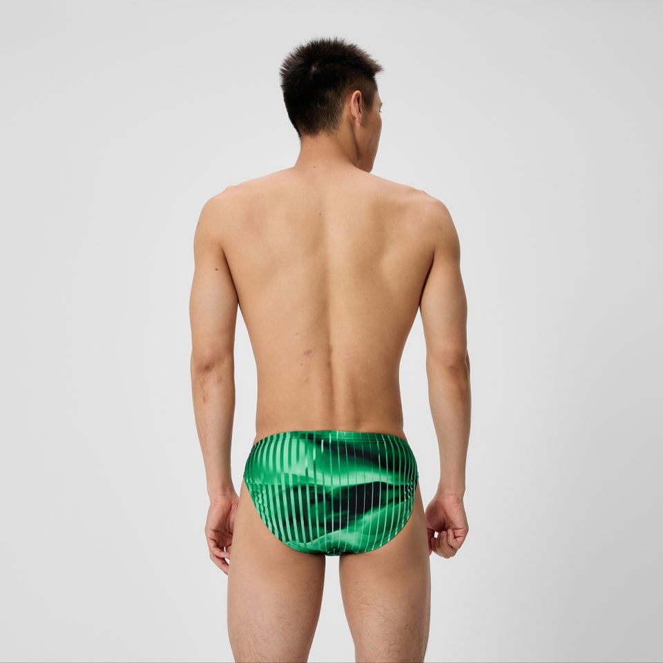 Men's Club Training Printed Brief Green/Black