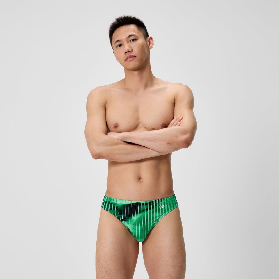 Men's Club Training Printed Brief Green/Black