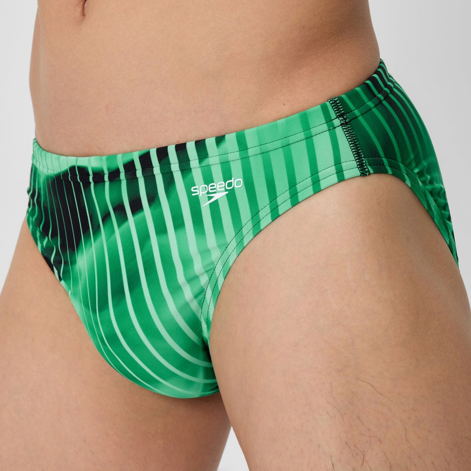 Men's Club Training Printed Brief Green/Black