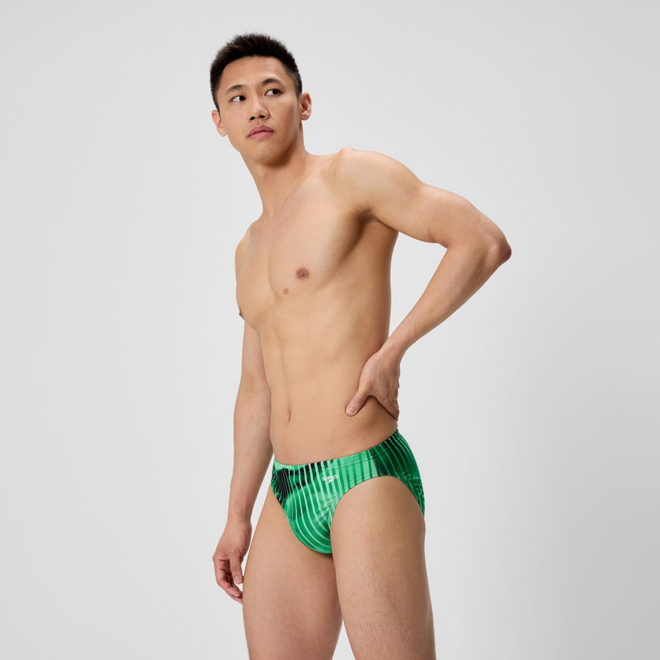 Men's Club Training Printed Brief Green/Black