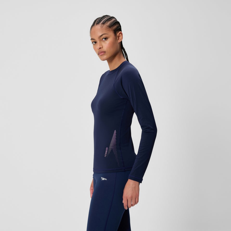 Women's Boom Solid Long Sleeve Rashguard Navy