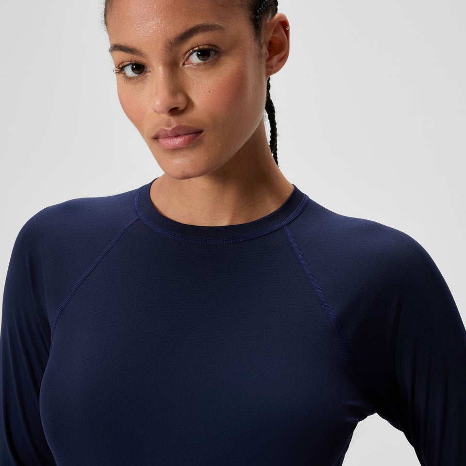 Women's Boom Solid Long Sleeve Rashguard Navy