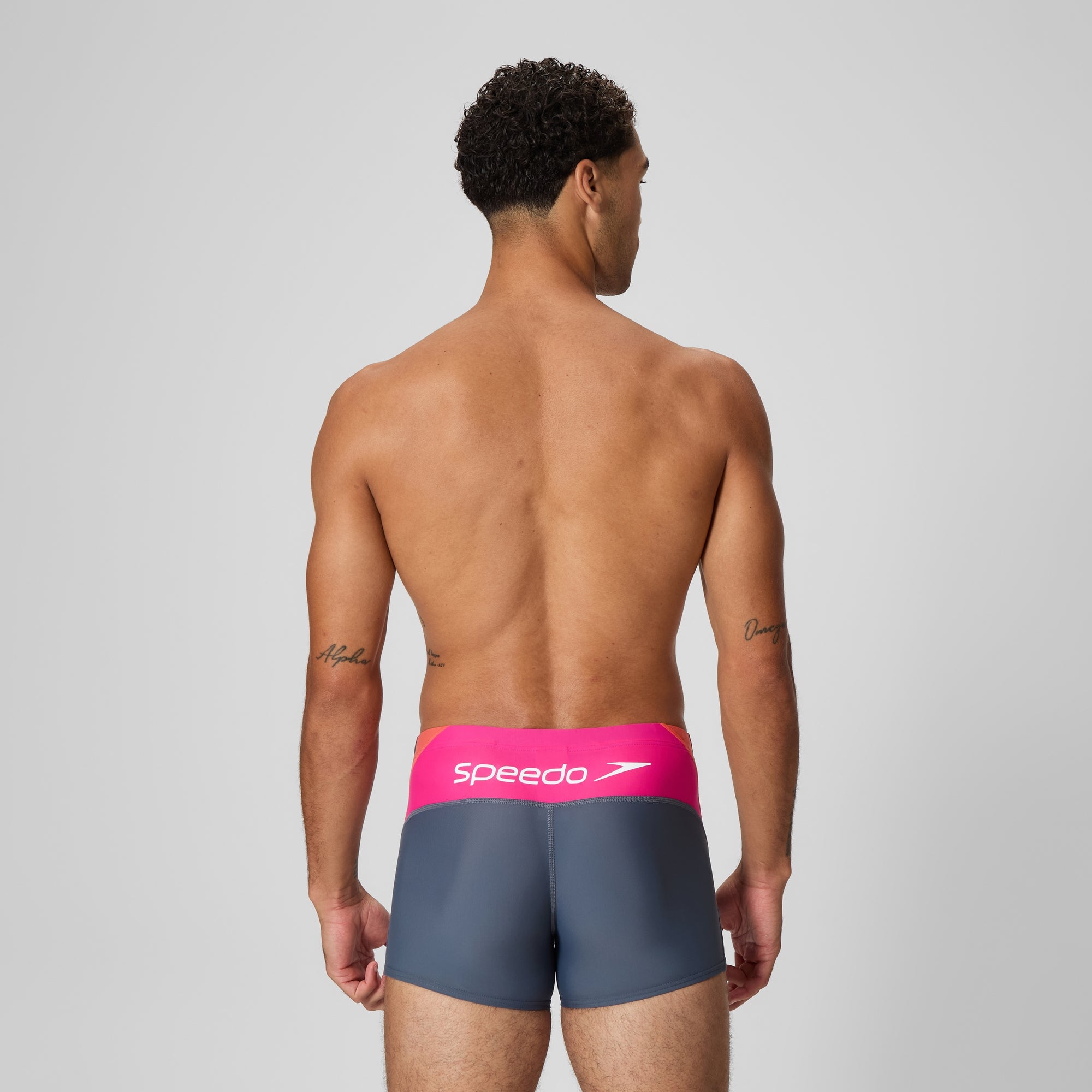 Men's Beachstar Splice Square Leg Gray/Pink | Speedo USA