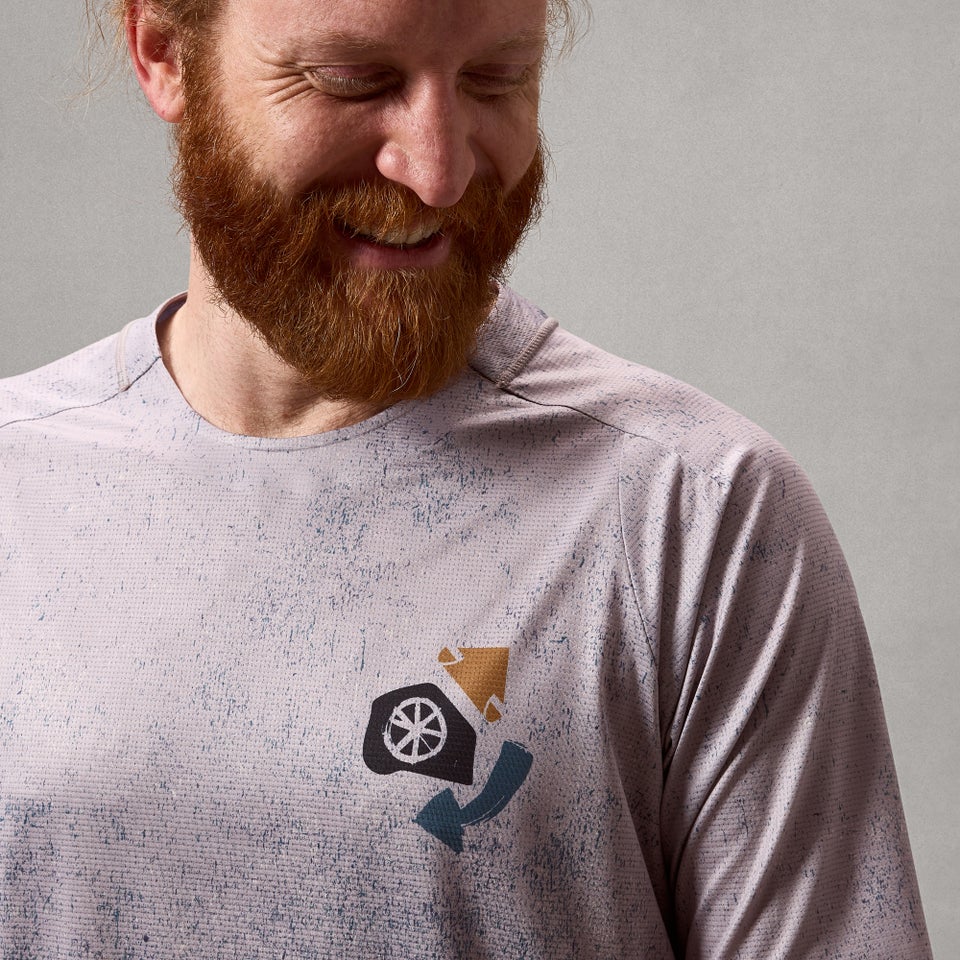 Herren SingleTrack K/A Print T-Shirt - Titanium