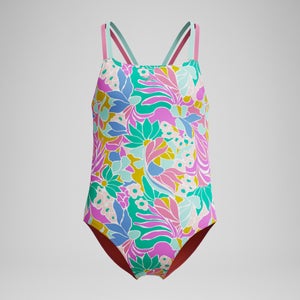 SPEEDO PRINT STRAPPY 1PC PNK/BLU - 16