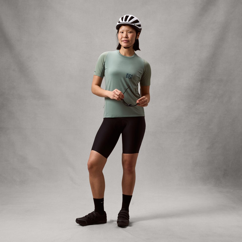 Damen AllTrack Ride K/A Tech T-Shirt - Salbei Grün