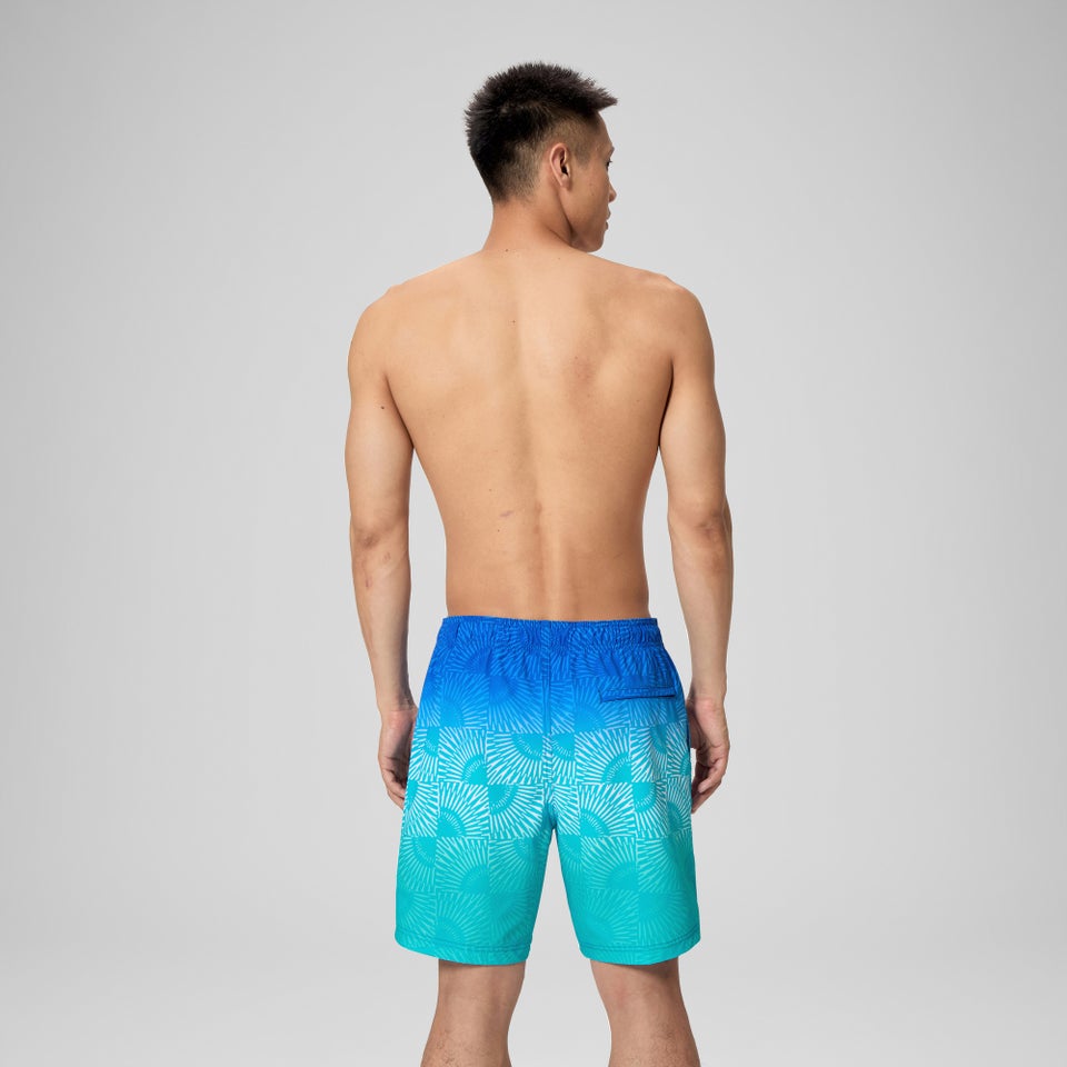 Men's Redondo Edge Printed 18" Swim Shorts Blue