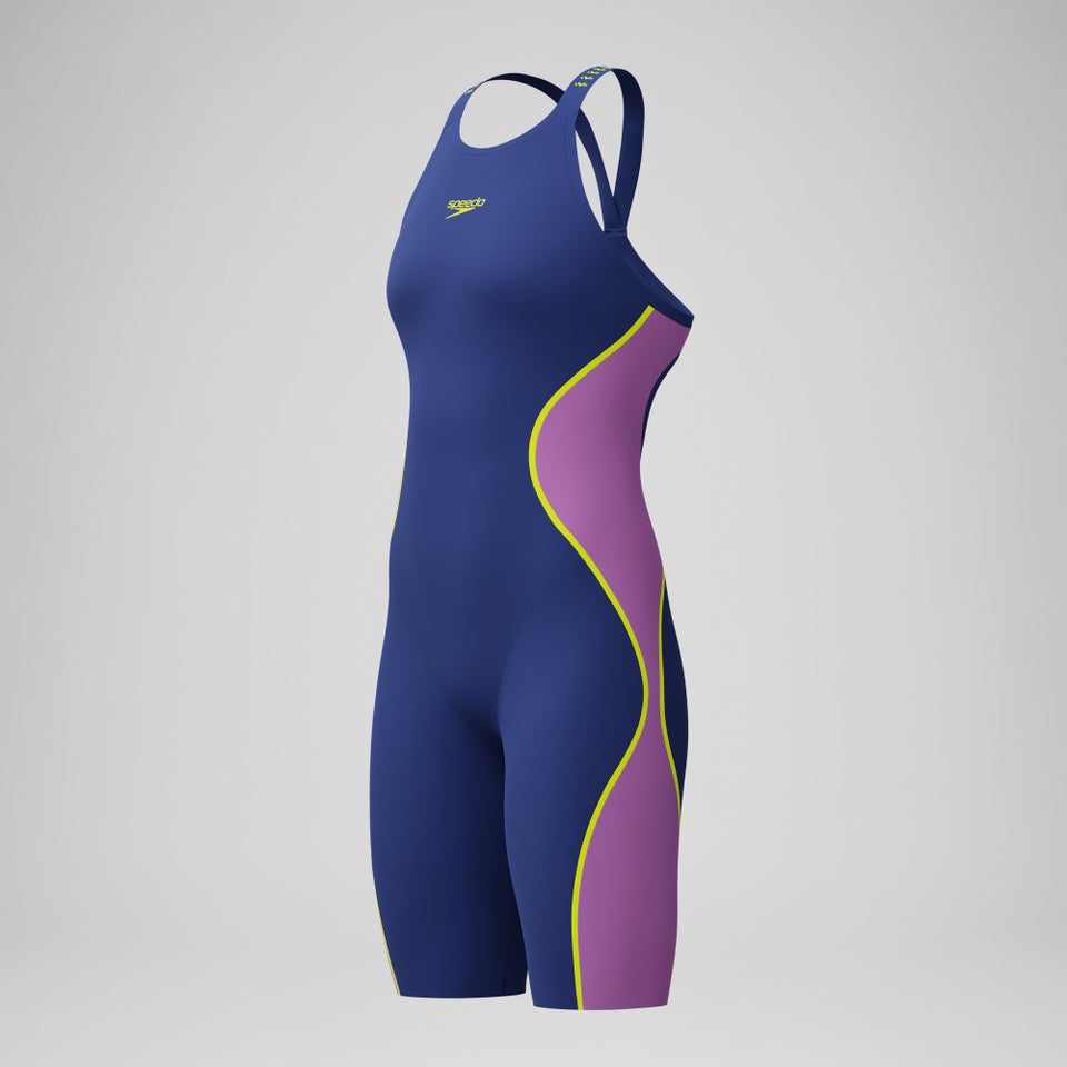 Women's Fastskin LZR Pure Intent 2.0 Openback Kneeskin Navy/Purple
