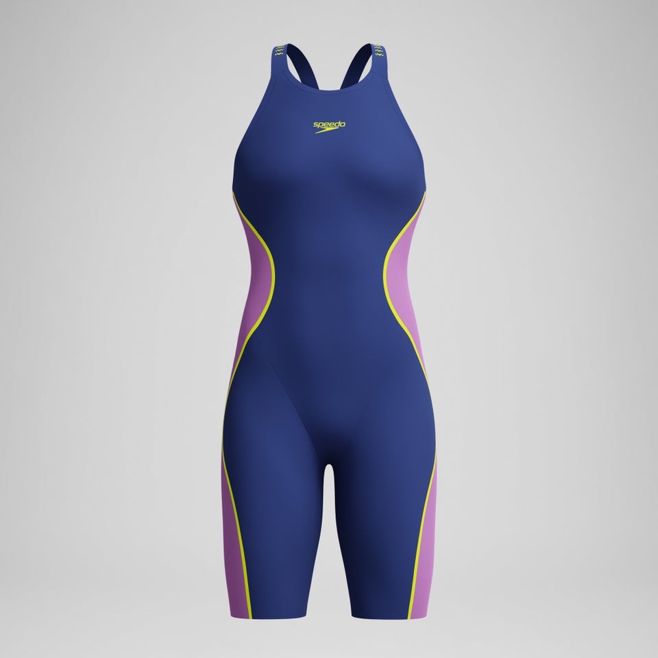 Women's Fastskin LZR Pure Intent 2.0 Openback Kneeskin Navy/Purple