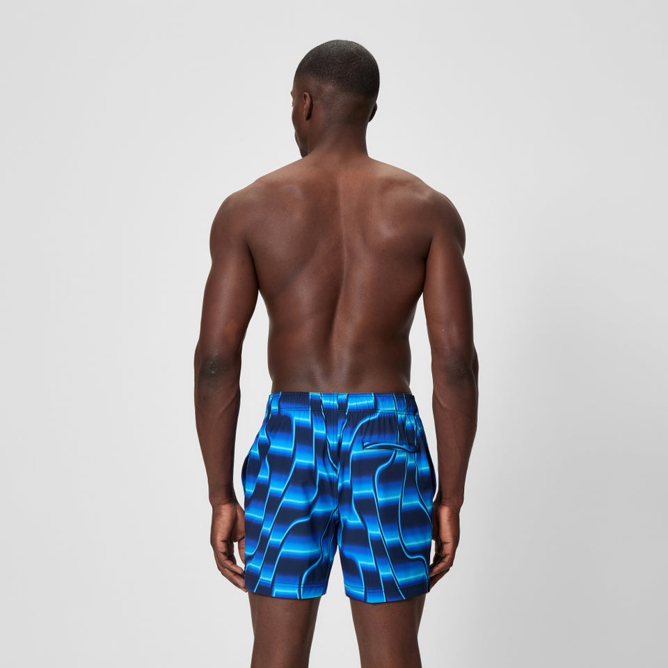 Men's Redondo Edge Printed 16" Swim Shorts Navy/Blue