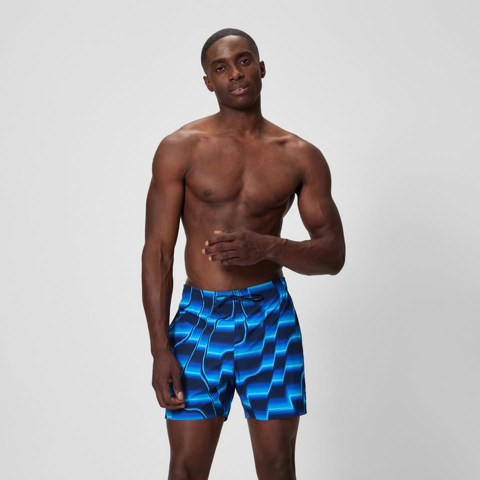 Men's Redondo Edge Printed 16" Swim Shorts Navy/Blue