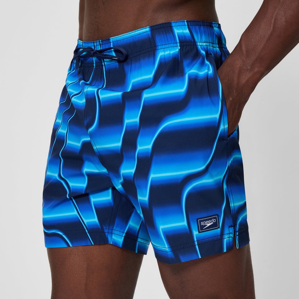 Men's Redondo Edge Printed 16" Swim Shorts Navy/Blue