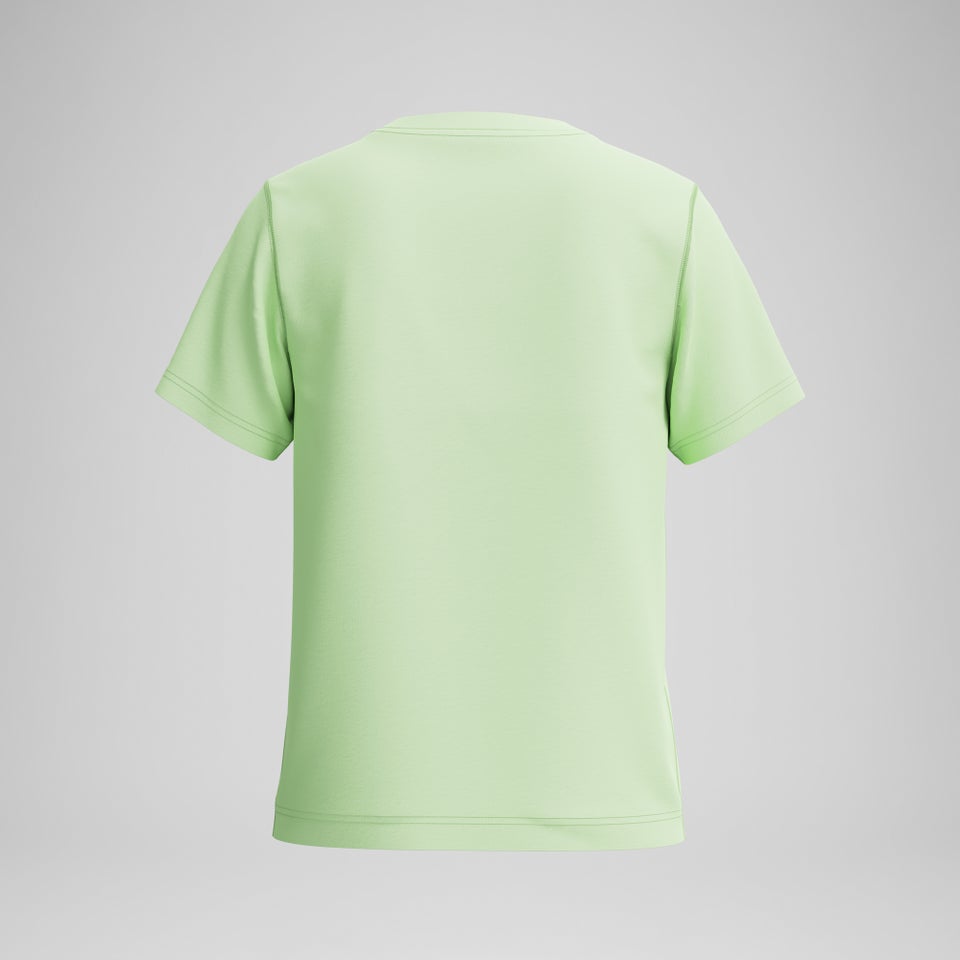 Boys Graphic Short Sleeve Swim Shirt Green