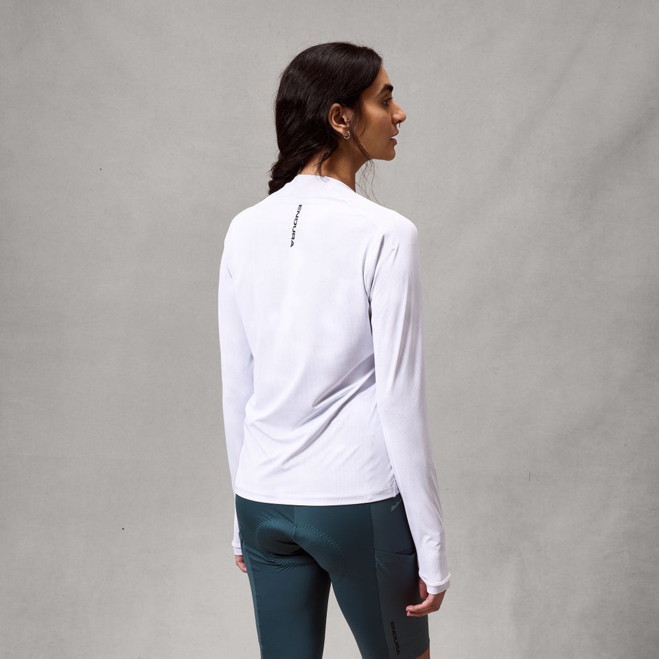 Women's AllTrack Rout L/S Tech Tee - White