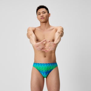 Men's Club Training Printed Brief Green/Blue