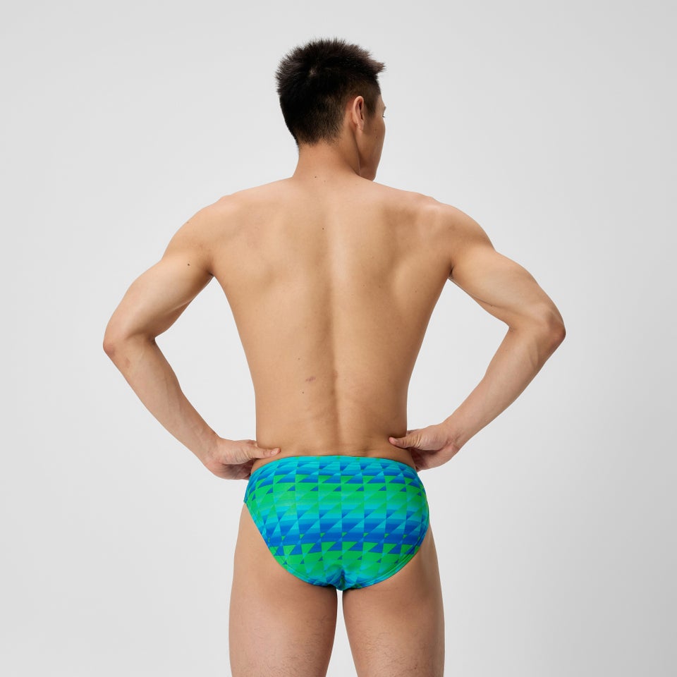 Men's Club Training Printed Brief Green/Blue