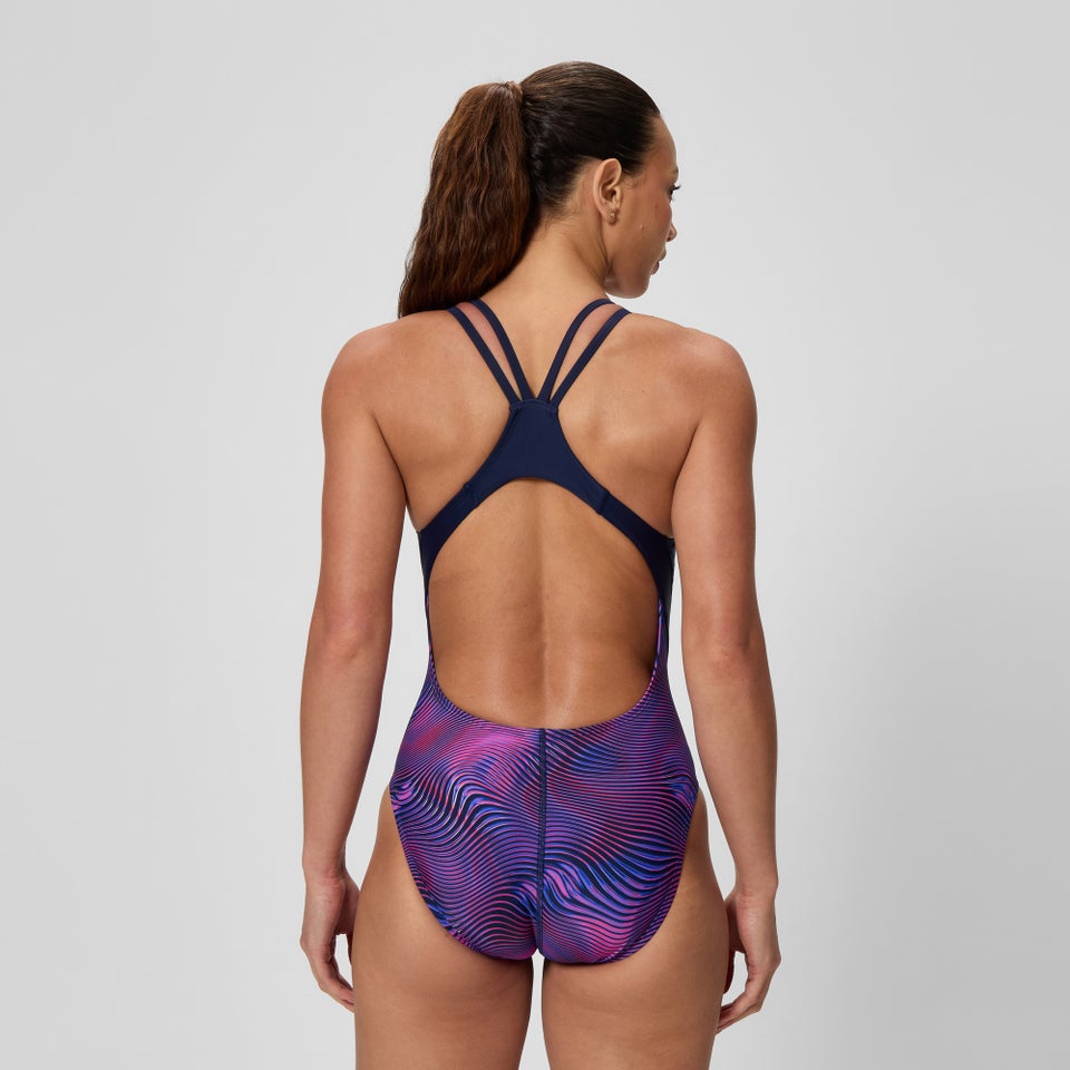 Women's Quantum Splice Printed One Piece Purple/Navy