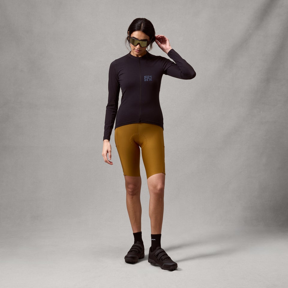 Damen AllTrack Ride L/A Trikot - Schwarz